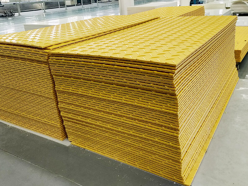 ground protection mat in yellow color